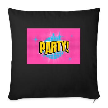 Party Disco Comic Style Bubble Graffiti Lettering - Sofa pillowcase 17,3'' x 17,3'' (45 x 45 cm) - black - Front