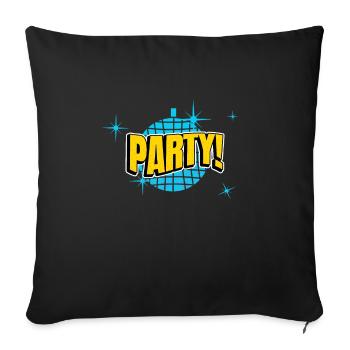 Party Disco Comic Style Bubble Graffiti Lettering - Sofa pillowcase 17,3'' x 17,3'' (45 x 45 cm) - black - Front