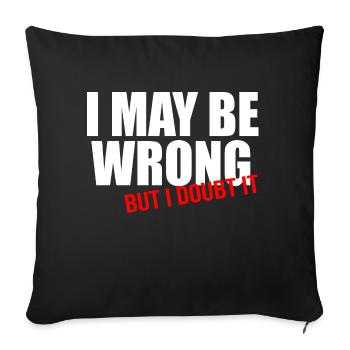 I may be wrong but i doubt it - Sofa pillowcase 17,3'' x 17,3'' (45 x 45 cm) - black - Front