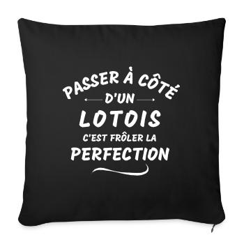 Lot, Lotois, 46 - Housse de coussin décorative 45 x 45 cm - noir - Devant