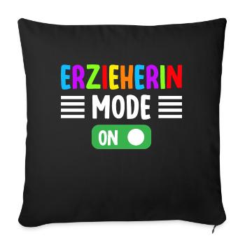 Kindergärtnerin Erzieherin Mode on! - Sofakissenbezug 45 x 45 cm - Schwarz - Vorne