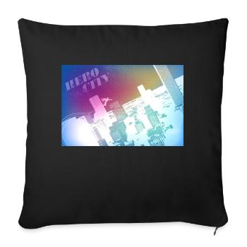 Hero City - Sofa pillowcase 17,3'' x 17,3'' (45 x 45 cm) - black - Front