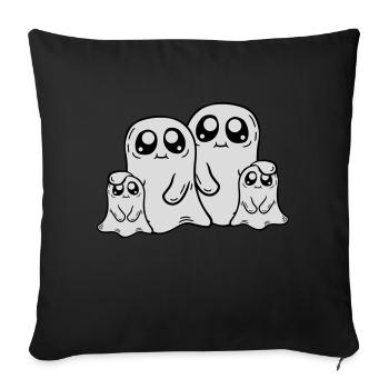 Parents Children Ghosts Family - Sofa pillowcase 17,3'' x 17,3'' (45 x 45 cm) - black - Front