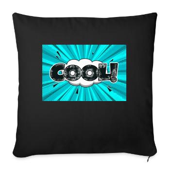 cool Comic Style Bubble Graffiti Lettering - Sofa pillowcase 17,3'' x 17,3'' (45 x 45 cm) - black - Front