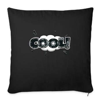 cool Comic Style Bubble Graffiti Lettering - Sofa pillowcase 17,3'' x 17,3'' (45 x 45 cm) - black - Front