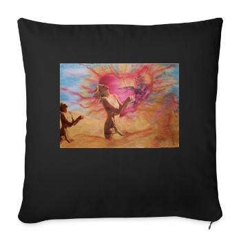 Summer - Sofa pillowcase 17,3'' x 17,3'' (45 x 45 cm) - black - Front