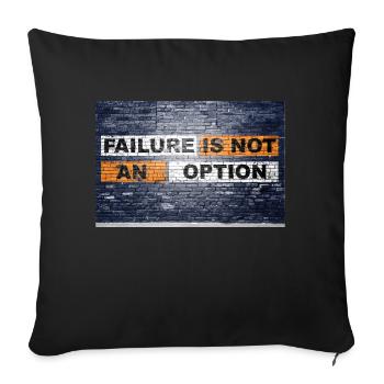 Failure is not an option saying lettering Graffiti - Sofa pillowcase 17,3'' x 17,3'' (45 x 45 cm) - black - Front