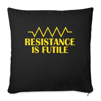 Resistance is futile Amateur Radio Operator - Sofakissenbezug 45 x 45 cm - Schwarz - Vorne