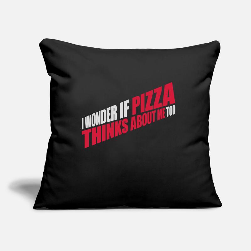 La pizza pense à moi Housse de coussin décorative 45 x 45 cm