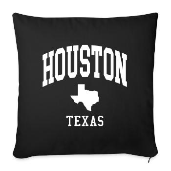 Houston - Sofakissenbezug 45 x 45 cm - Schwarz - Vorne