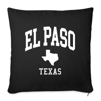 El Paso - Sofakissenbezug 45 x 45 cm - Schwarz - Vorne