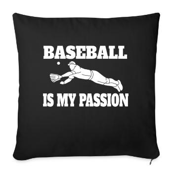Baseball Baseball Game Baseball Lovers Gift - Sofa pillowcase 17,3'' x 17,3'' (45 x 45 cm) - black - Front