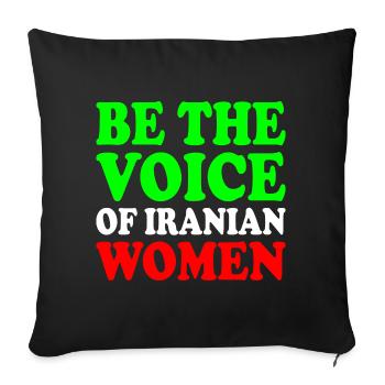 Be the voice of iranian women - Sofa pillowcase 17,3'' x 17,3'' (45 x 45 cm) - black - Front