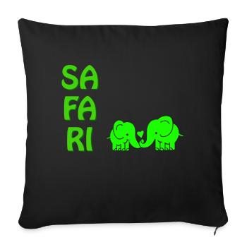 SA FA RI - Housse de coussin décorative 45 x 45 cm - noir - Devant