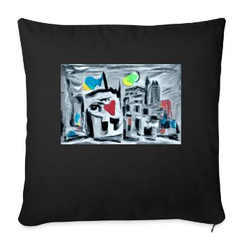 City Flow - Sofa pillowcase 17,3'' x 17,3'' (45 x 45 cm) - black - Front