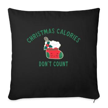 Christmas calories don't count - Housse de coussin décorative 45 x 45 cm - noir - Devant