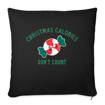 Christmas calories don't count - Housse de coussin décorative 45 x 45 cm - noir - Devant