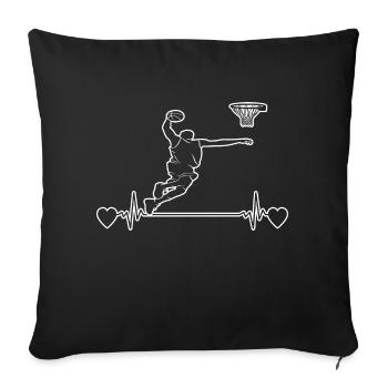 Basketball Lovers Basketball Basketball Club - Sofa pillowcase 17,3'' x 17,3'' (45 x 45 cm) - black - Front