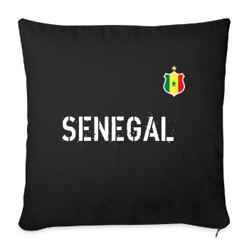 Sénégal - Housse de coussin décorative 45 x 45 cm - noir - Devant