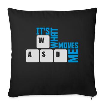 c’est ce qui m’émeut - Housse de coussin décorative 45 x 45 cm - noir - Devant