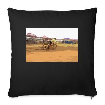 BMX MTB MTB Fahrrad - Sofakissenbezug 45 x 45 cm - Schwarz - Vorne