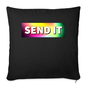 SEND IT Boxlogo - Sofakissenbezug 45 x 45 cm - Schwarz - Vorne