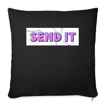 SEND IT Boxlogo - Sofakissenbezug 45 x 45 cm - Schwarz - Vorne