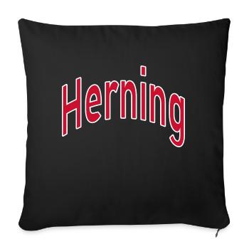 Herning - Sofa pillowcase 17,3'' x 17,3'' (45 x 45 cm) - black - Front