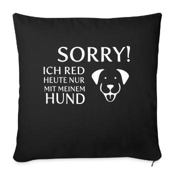 Dog Hund - Sofakissenbezug 45 x 45 cm - Schwarz - Vorne