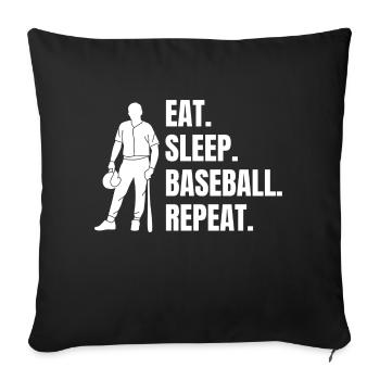 Cadeau de baseball Baseball Lovers Jeu de baseball - Housse de coussin décorative 45 x 45 cm - noir - Devant