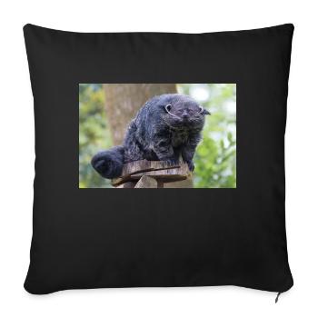 Binturong also bearcat Marderbär Arctictis - Sofa pillowcase 17,3'' x 17,3'' (45 x 45 cm) - black - Front