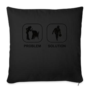 Bowling Kegel Bowler Bowling Gift Bowling Ball - Sofa pillowcase 17,3'' x 17,3'' (45 x 45 cm) - black - Front
