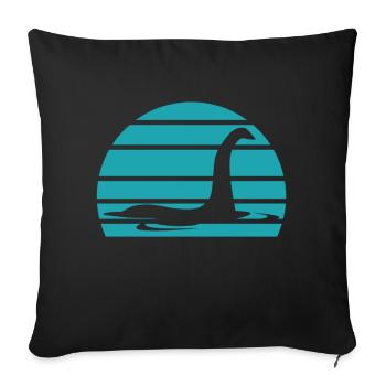 Drôle de monstre du Loch Ness Cryptozoologie Nessie - Housse de coussin décorative 45 x 45 cm - noir - Devant