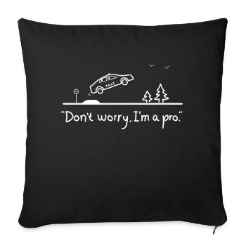 Taxi driver gift idea - Sofa pillowcase 17,3'' x 17,3'' (45 x 45 cm) - black - Front