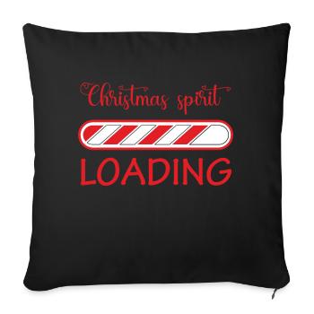 Christmas spirit loading - Sofa pillowcase 17,3'' x 17,3'' (45 x 45 cm) - black - Front