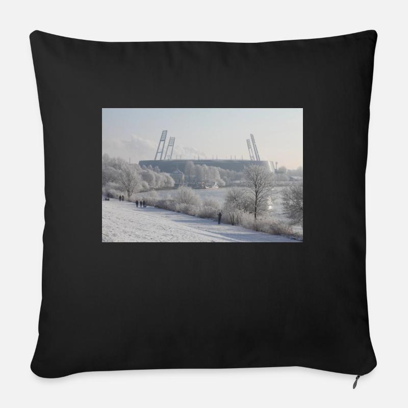 Weserstadion - Sofakissenbezug 45 x 45 cm - Schwarz