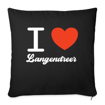 i love Bochum Langendreer - Sofakissenbezug 45 x 45 cm - Schwarz - Vorne