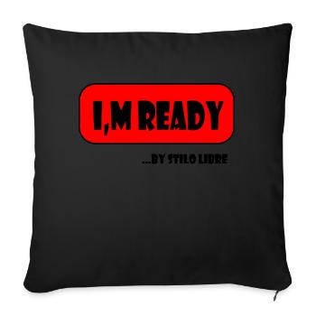 Im ready design - Sofa pillowcase 17,3'' x 17,3'' (45 x 45 cm) - black - Front