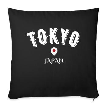 Tokyo japan - Housse de coussin décorative 45 x 45 cm - noir - Devant