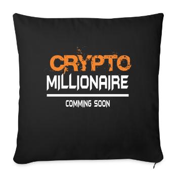 Bitcoin Trading Crypto Stocks - Housse de coussin décorative 45 x 45 cm - noir - Devant