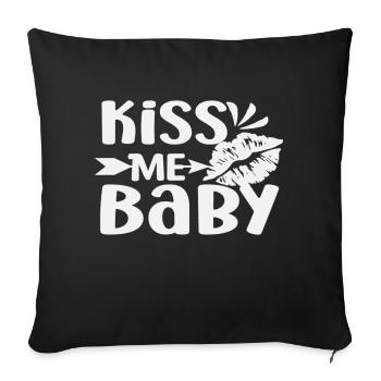 Kiss Me Baby - Sofa pillowcase 17,3'' x 17,3'' (45 x 45 cm) - black - Front