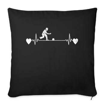 Bowling Kegelverein Bowler Kegeln Bowlingverein - Sofa pillowcase 17,3'' x 17,3'' (45 x 45 cm) - black - Front