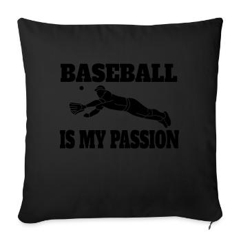 Baseballer Baseballspieler Baseball Baseballteam - Sofakissenbezug 45 x 45 cm - Schwarz - Vorne