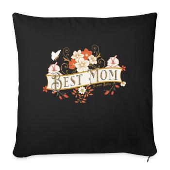 Meilleure maman - Fête des mères - Drôle de chemise - Housse de coussin décorative 45 x 45 cm - noir - Devant