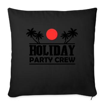 Holiday Party - Sofa pillowcase 17,3'' x 17,3'' (45 x 45 cm) - black - Front