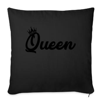 Queen - Sofa pillowcase 17,3'' x 17,3'' (45 x 45 cm) - black - Front