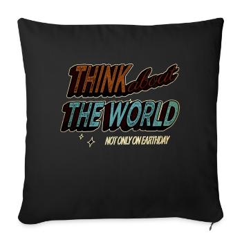 environmentalist be eco alternatively green - Sofa pillowcase 17,3'' x 17,3'' (45 x 45 cm) - black - Front