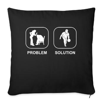 Club de quilles Club de quilles - Housse de coussin décorative 45 x 45 cm - noir - Devant