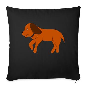 hund - Sofakissenbezug 45 x 45 cm - Schwarz - Vorne