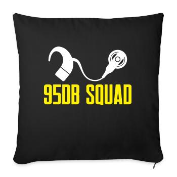 Escouade 950DB | Fierté sourde - Housse de coussin décorative 45 x 45 cm - noir - Devant